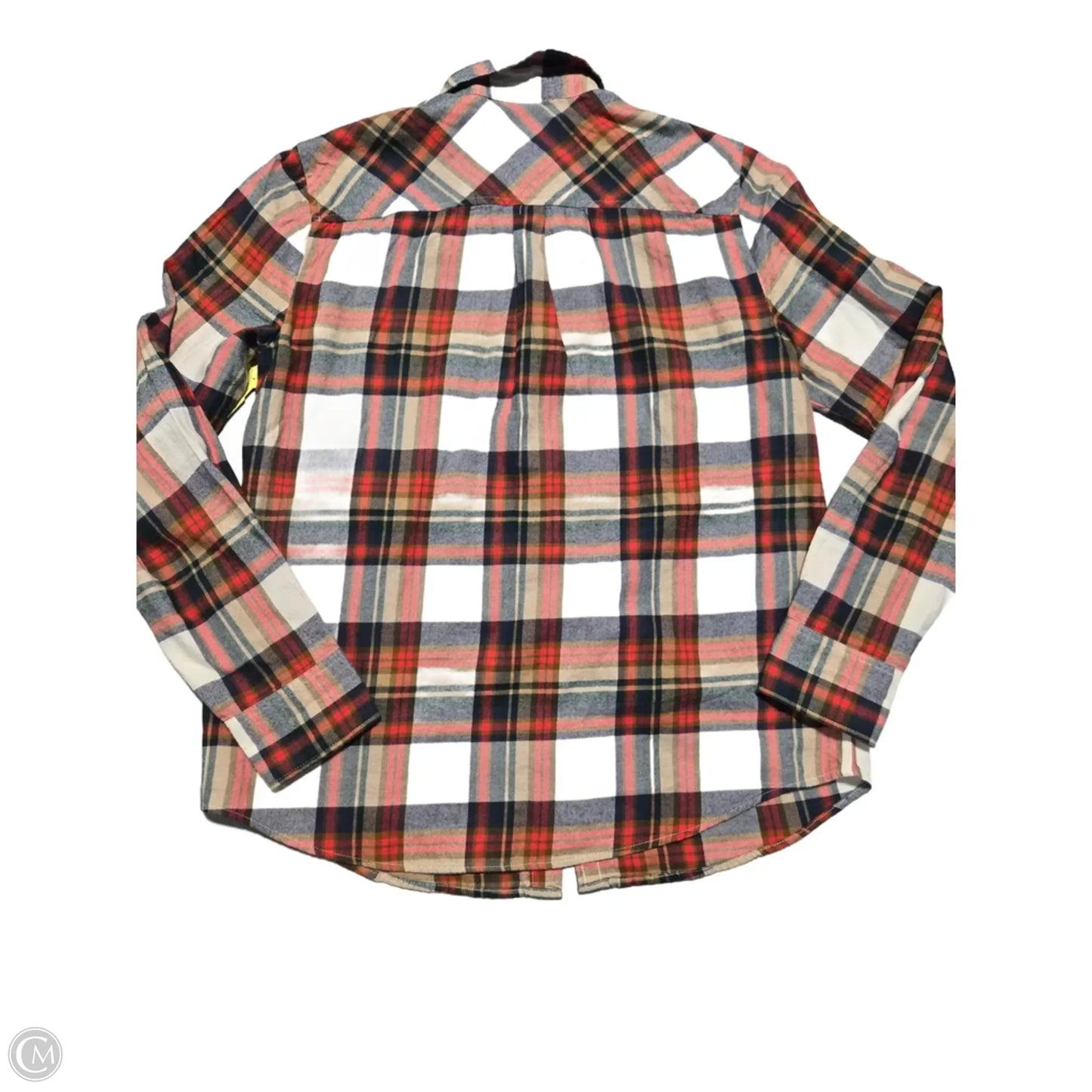 Top Long Sleeve By J. Crew In Plaid Pattern, Size: M