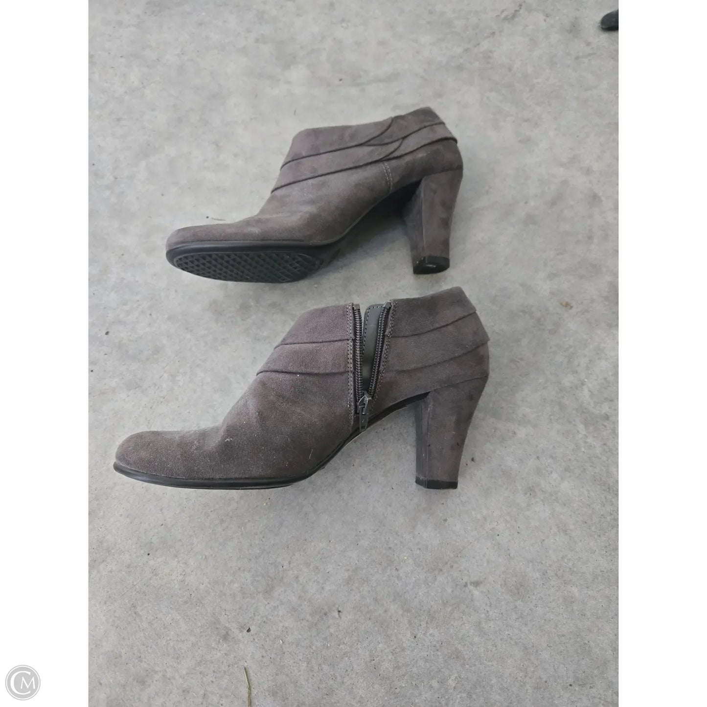 Shoes Heels Block By Aerosoles In Grey, Size: 9