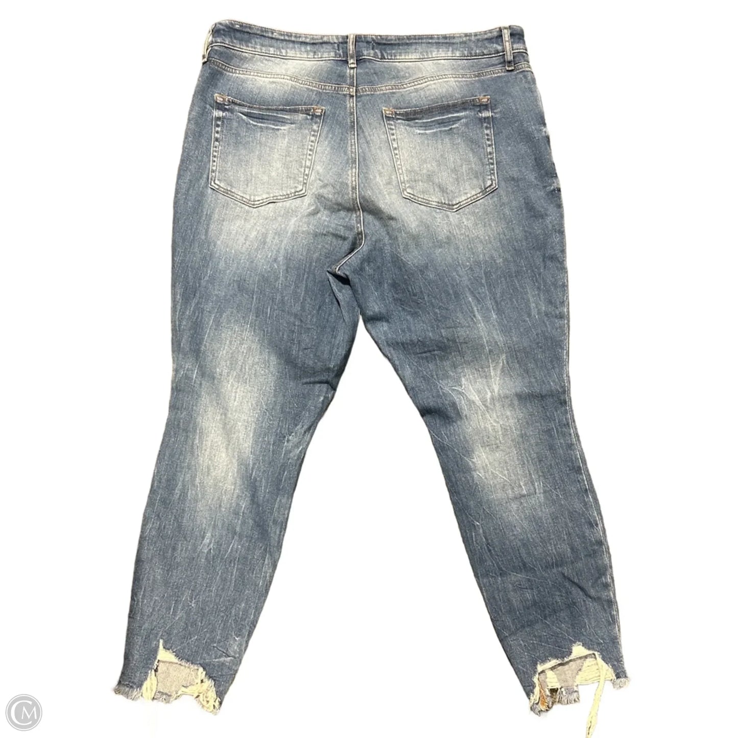 Jeans Skinny By Loft In Blue Denim, Size: 16