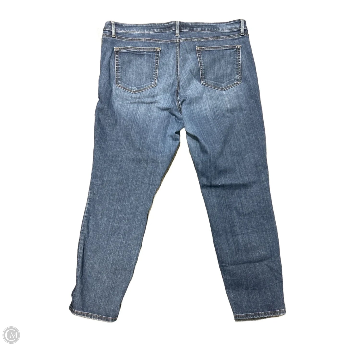 Jeans Skinny By Loft In Blue Denim, Size: 18