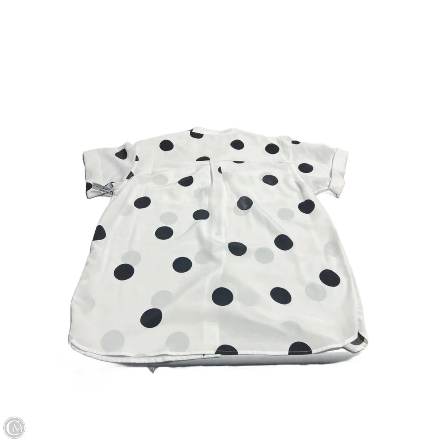 Top Short Sleeve Designer By Karl Lagerfeld In Polkadot Pattern, Size: L
