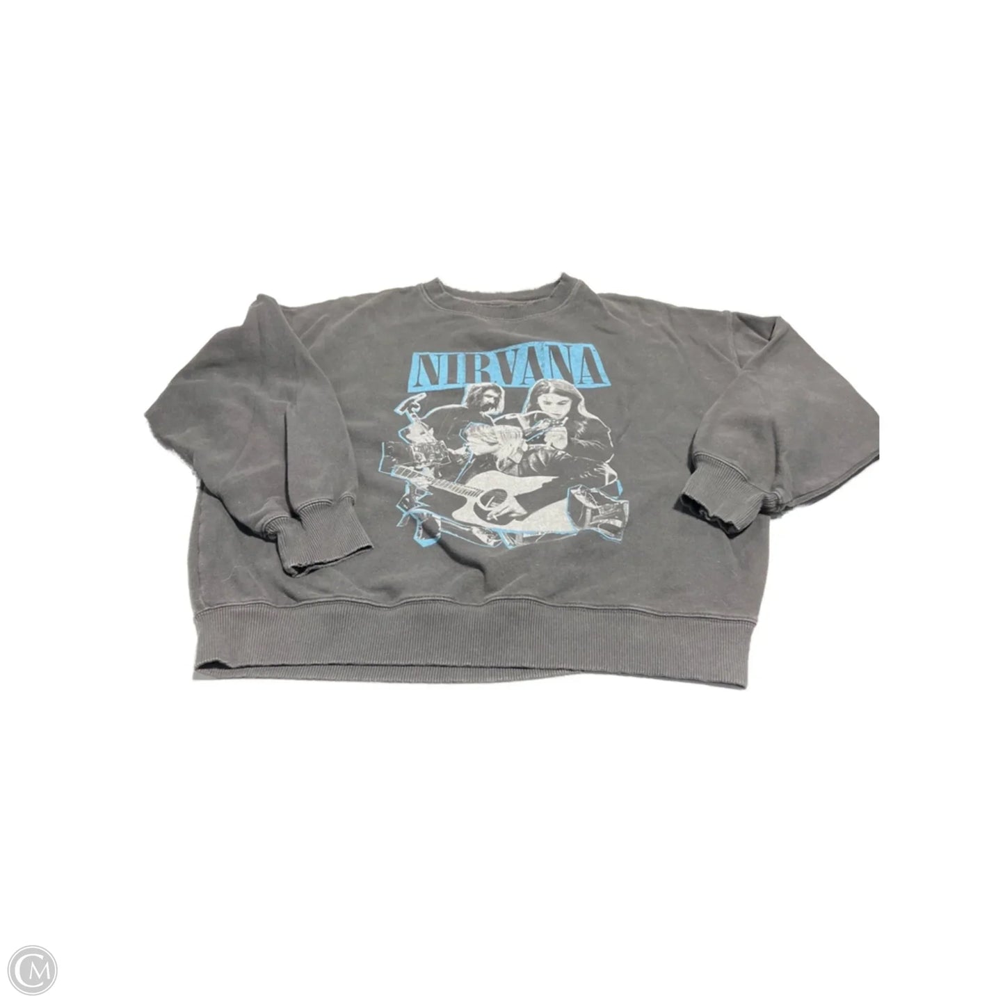 Top Long Sleeve By American Eagle In Grey, Size: S