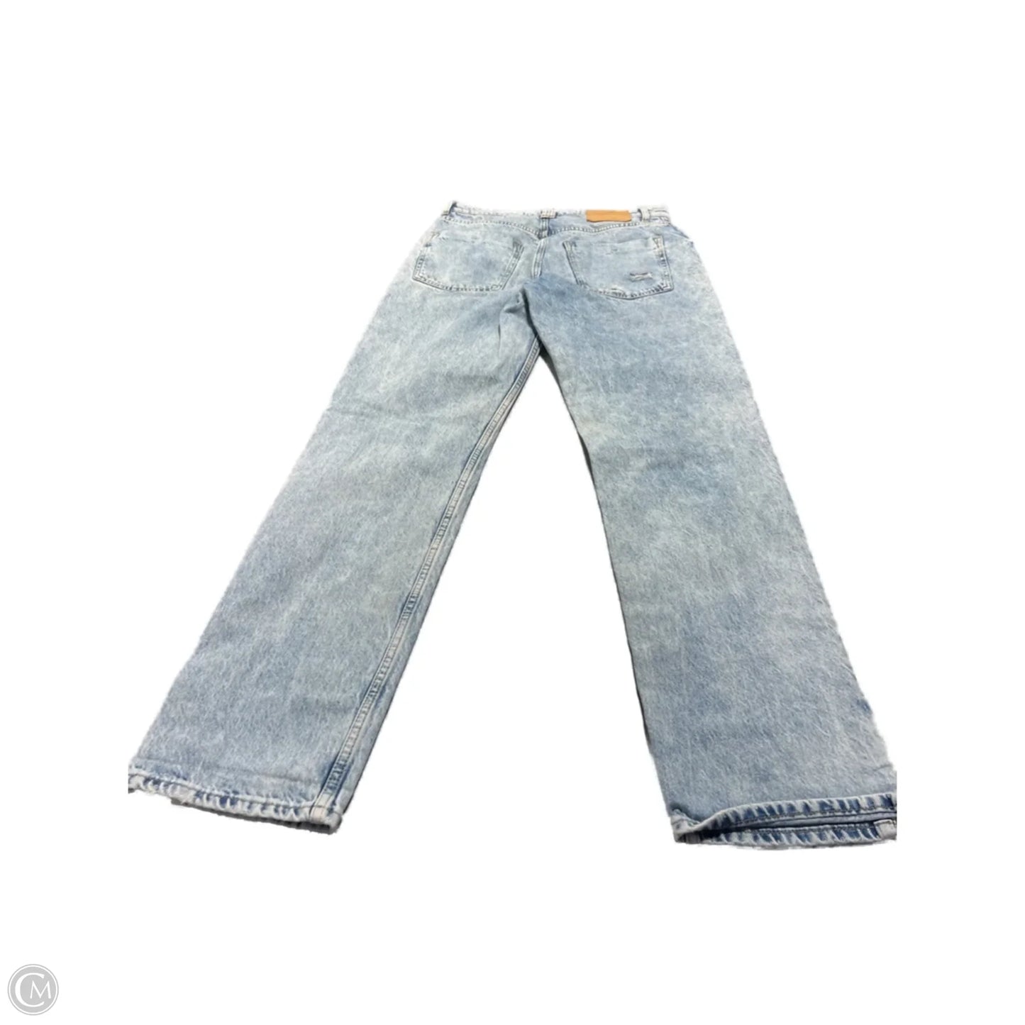 Jeans Straight By Zara In Blue Denim, Size: 4