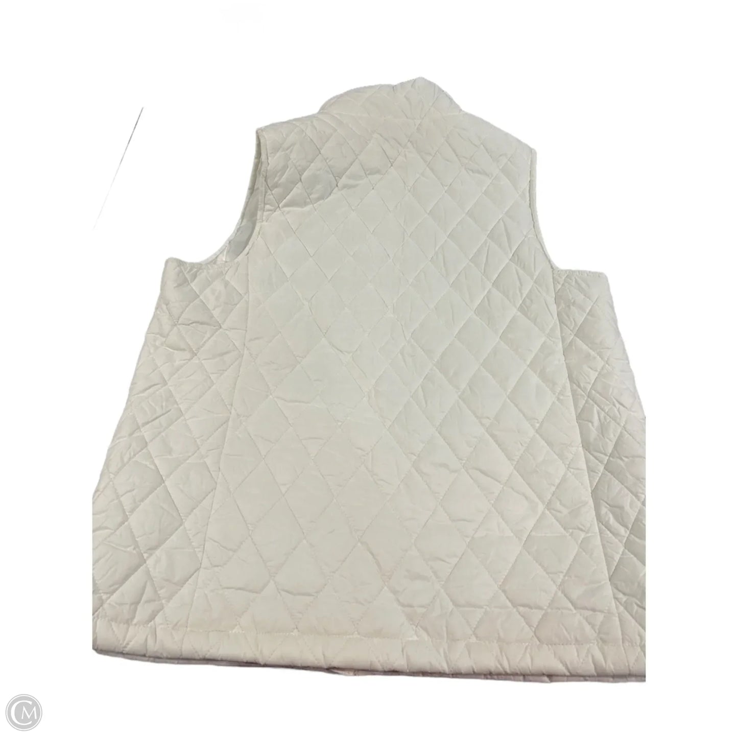 Vest Puffer & Quilted By Time And Tru In White, Size: M