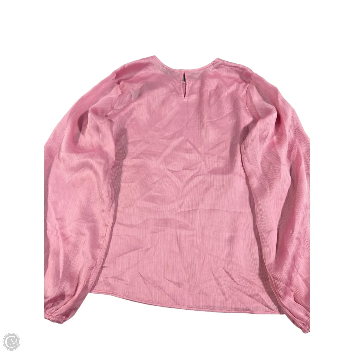 Blouse Long Sleeve By Express In Pink, Size: L