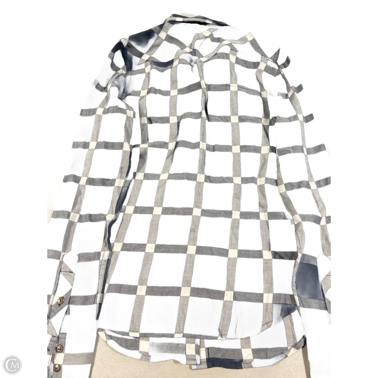 Top Long Sleeve By Levis In Plaid Pattern, Size: Xs