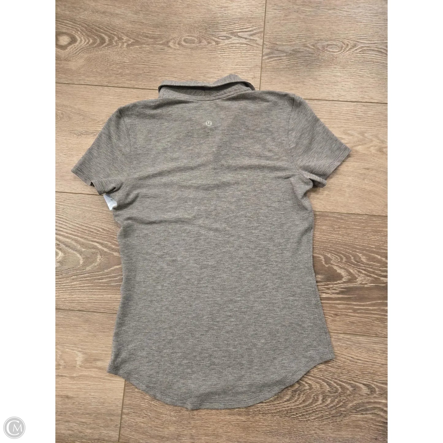 Top Short Sleeve By Lululemon In Grey, Size: S