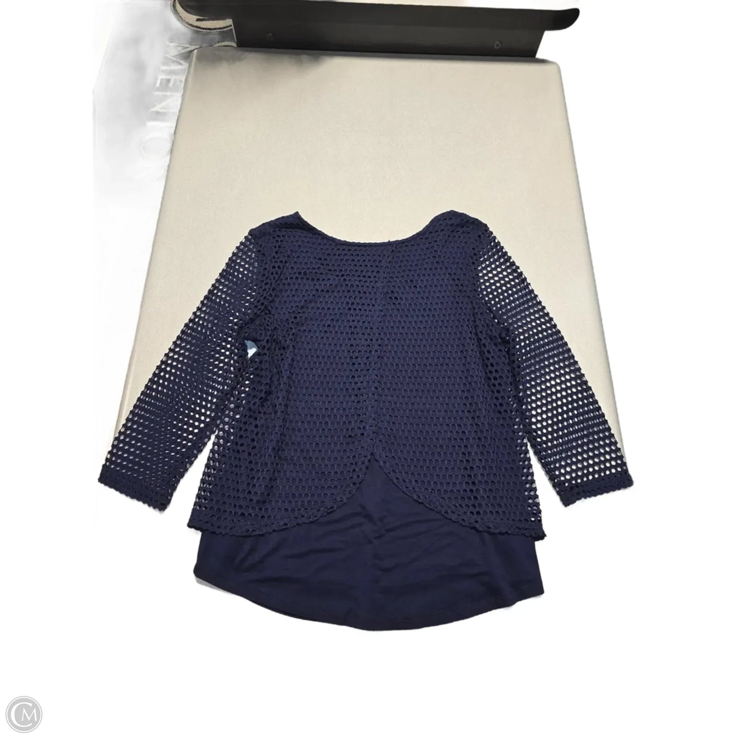 Top Long Sleeve By Cmc In Blue, Size: M