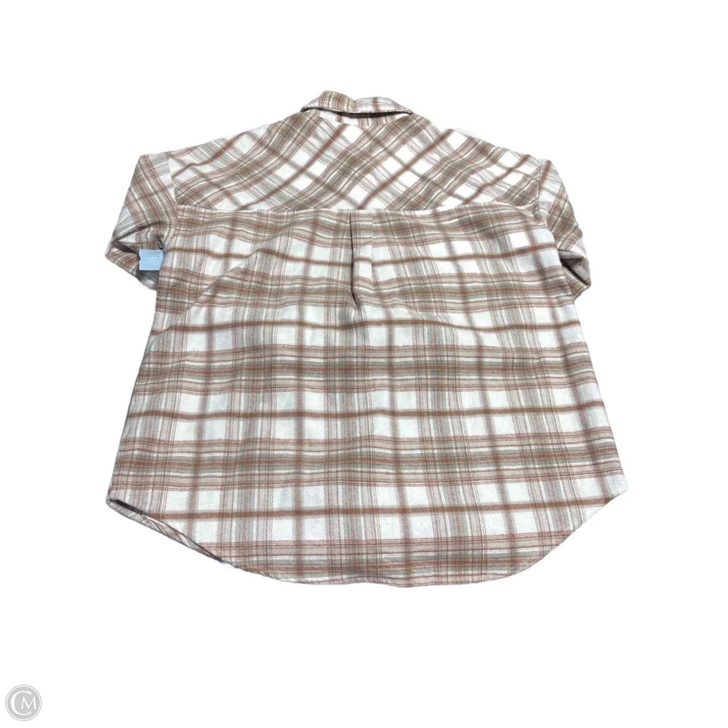 Jacket Fleece By Mine In Plaid Pattern, Size: L