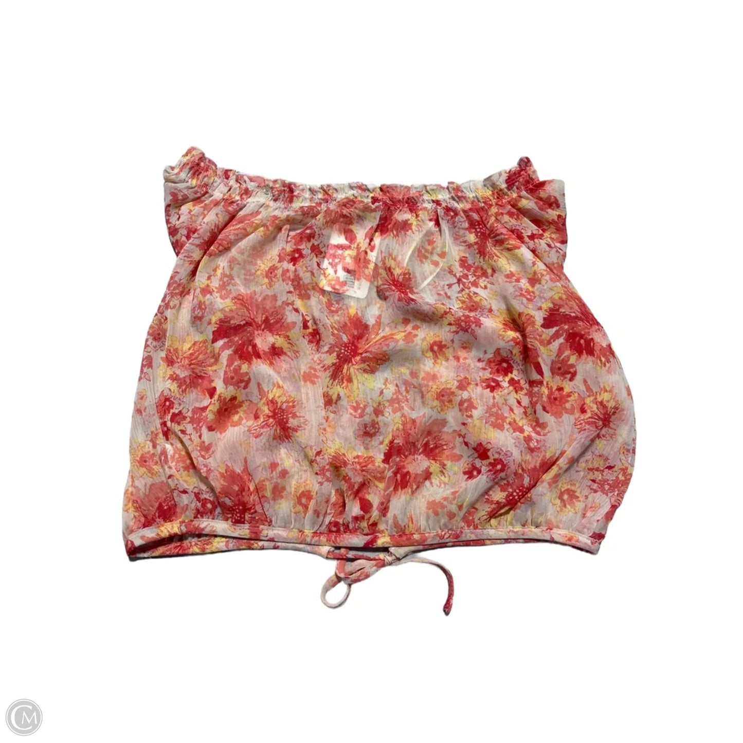 Top Long Sleeve By Cmc In Red & White, Size: S
