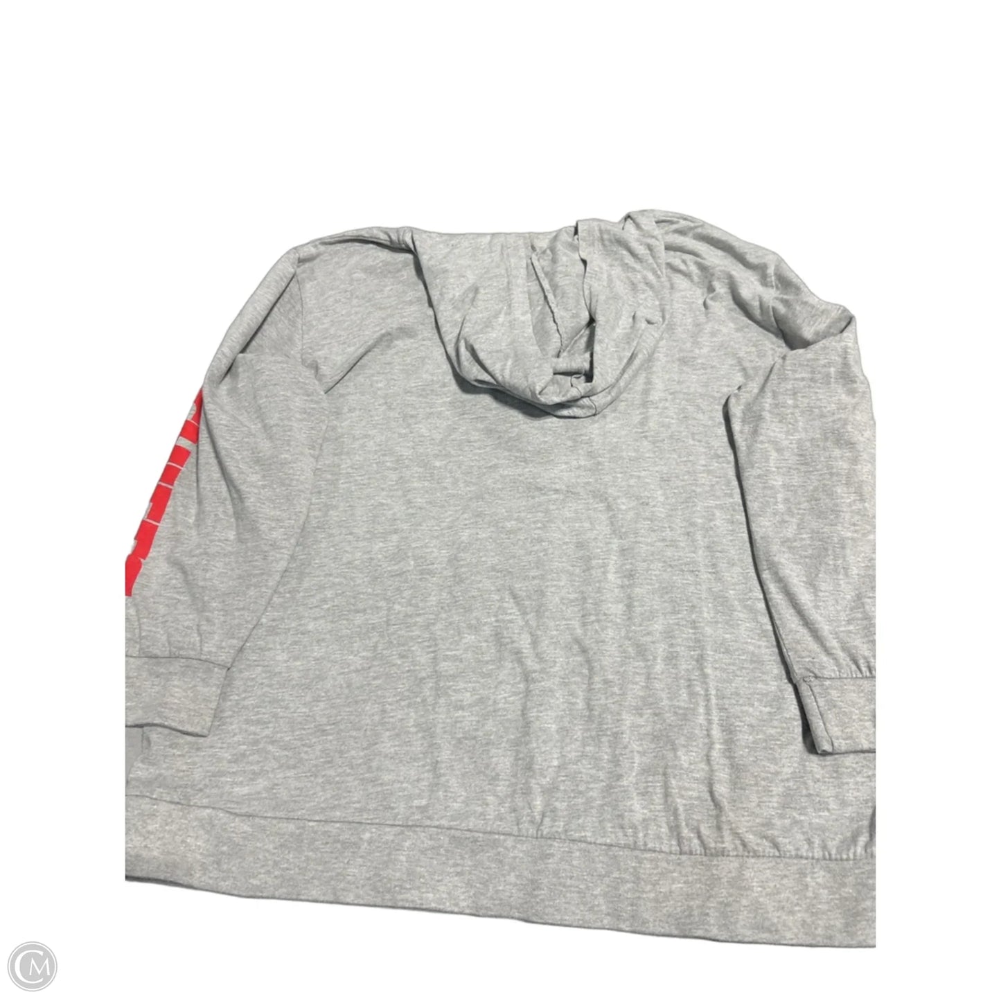Top Long Sleeve By Fanatics In Grey, Size: 1x