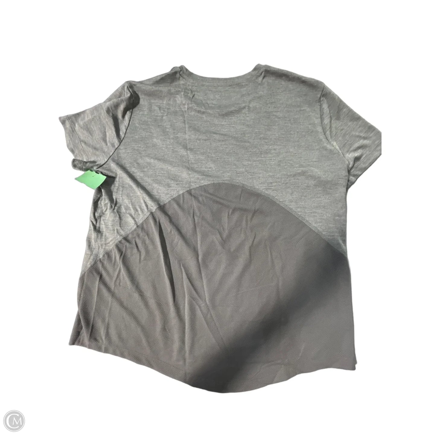 Athletic Top Short Sleeve By Nike In Grey, Size: L