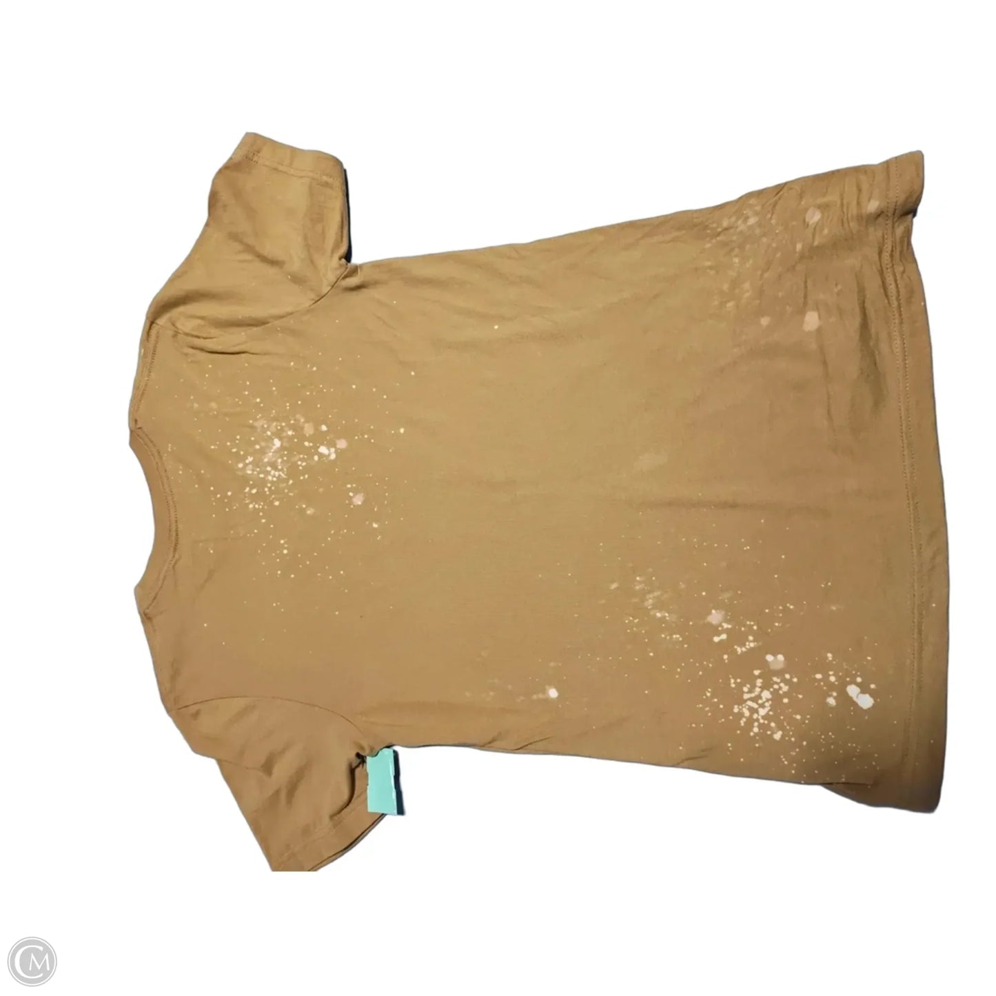 Top Short Sleeve By Cmc In Tan, Size: S