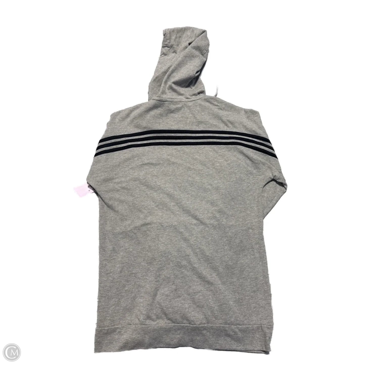 Athletic Sweatshirt Hoodie By Adidas In Grey, Size: S