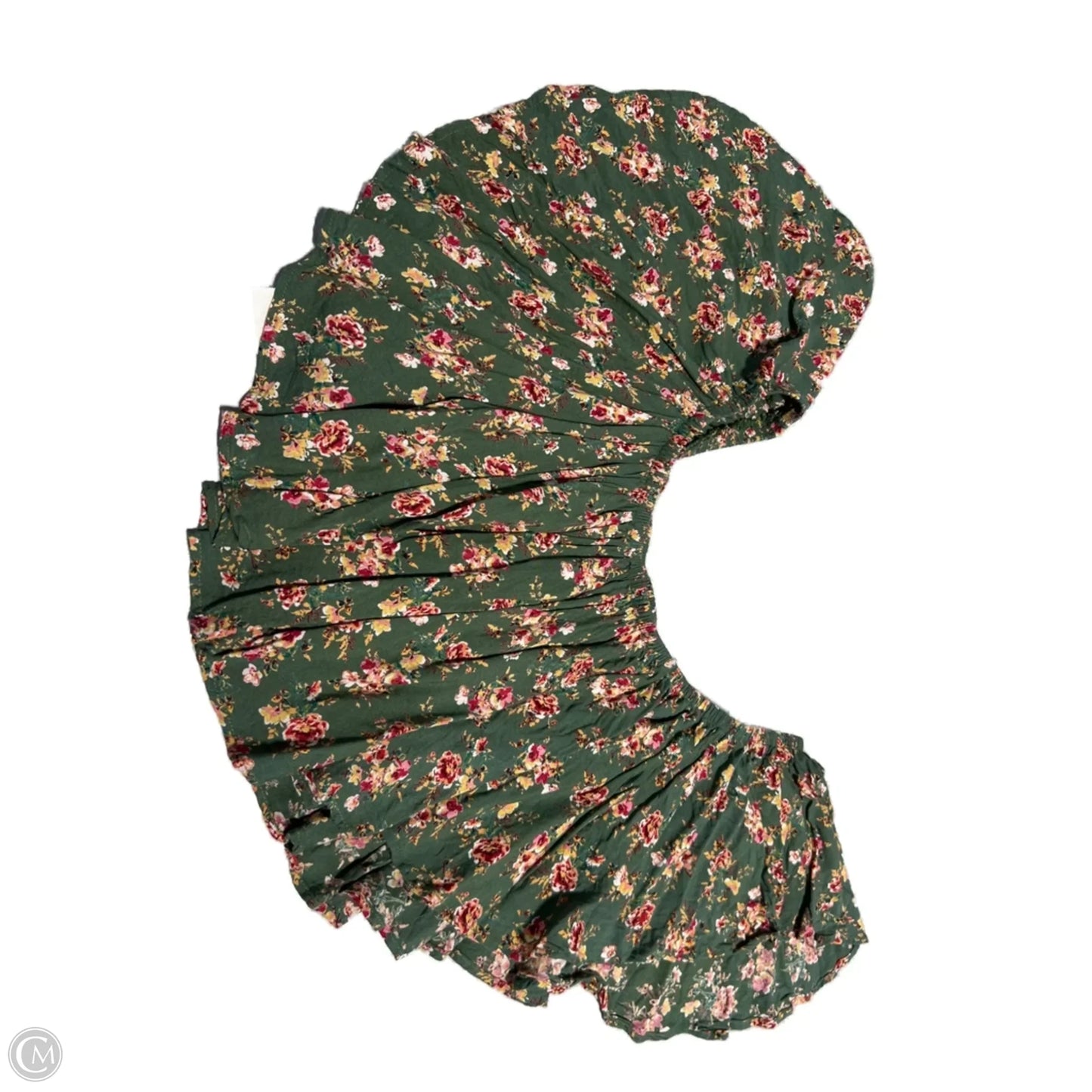 Top Short Sleeve By Angie In Green, Size: L