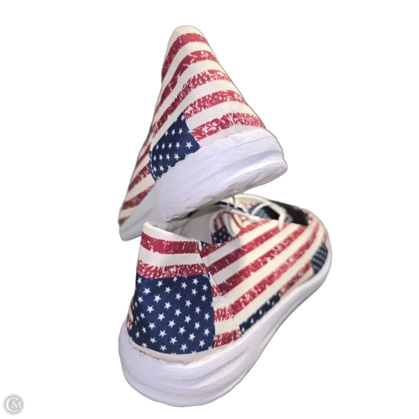 Shoes Flats By Cme In Blue & Red & White, Size: 9