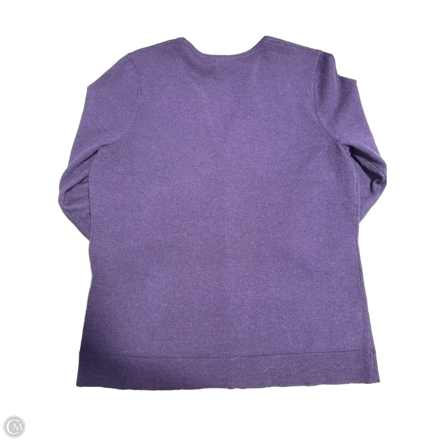 Cardigan By Susan Bristol In Purple, Size: L