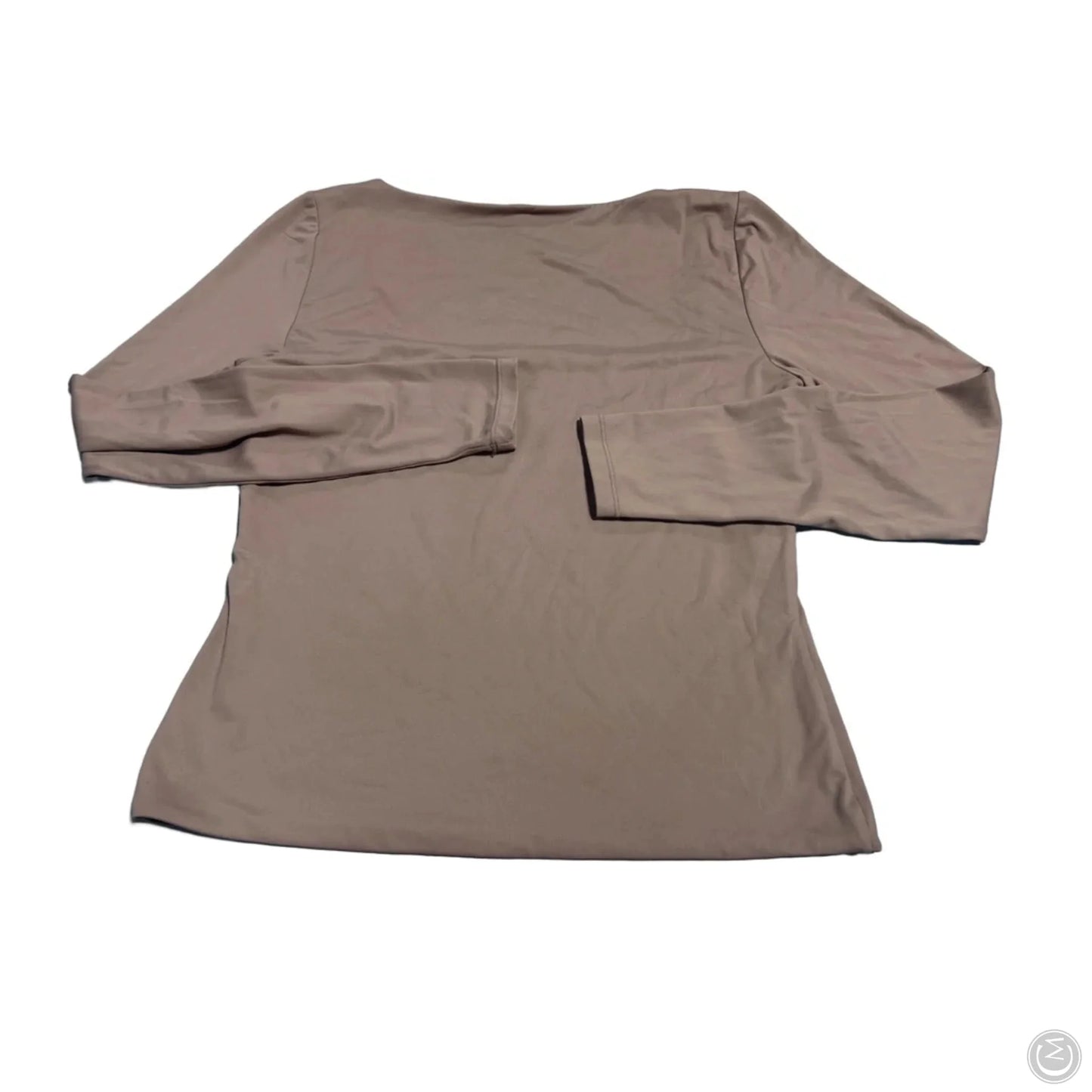Athletic Top Long Sleeve Crewneck By 90 Degrees By Reflex In Brown, Size: L