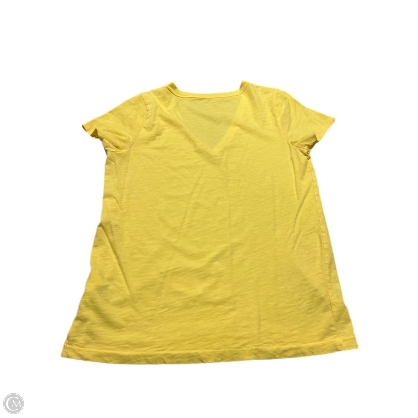 Top Short Sleeve Basic By J. Crew In Yellow, Size: L