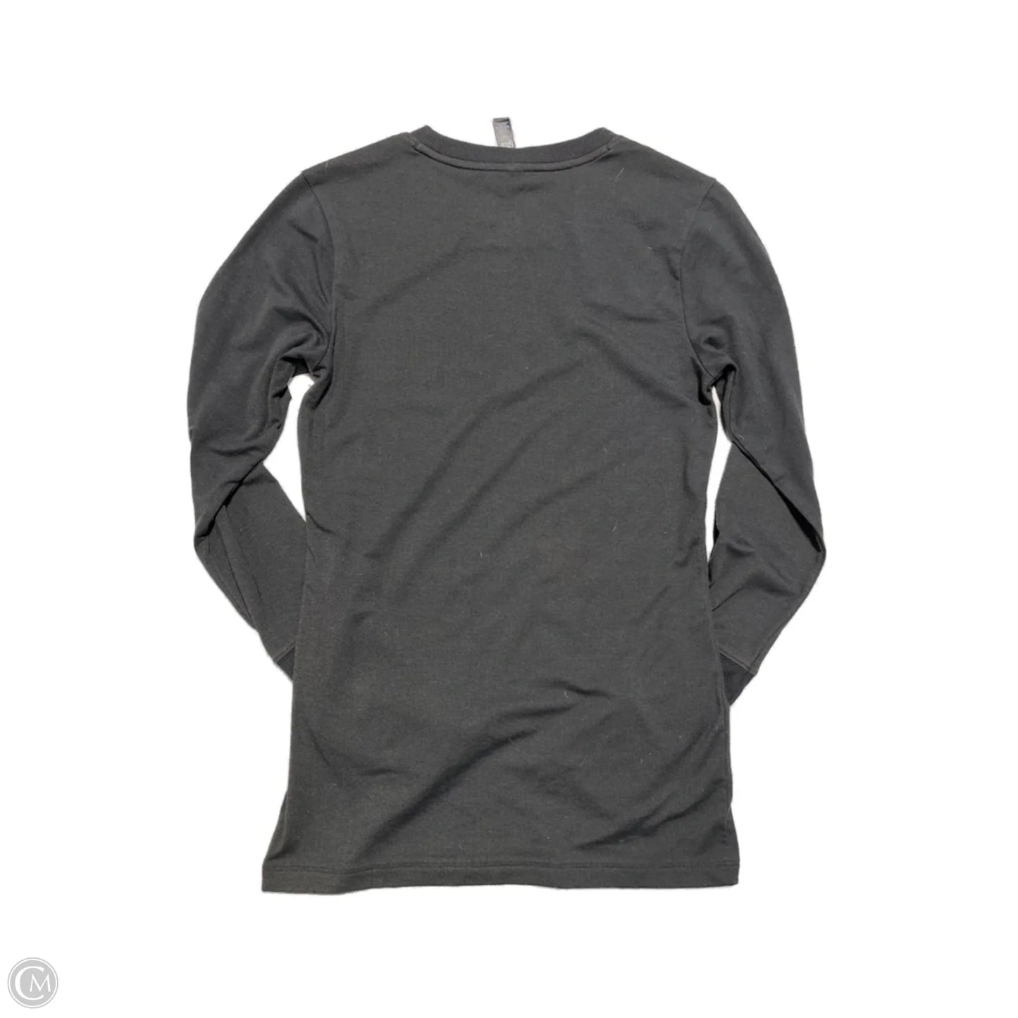 Athletic Top Long Sleeve Collar By Nike In Black, Size: S