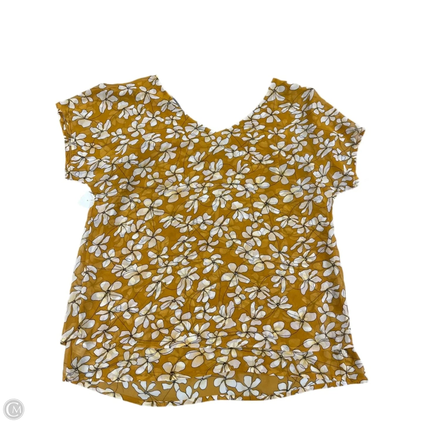 Top Sleeveless By Cabi In Gold, Size: M