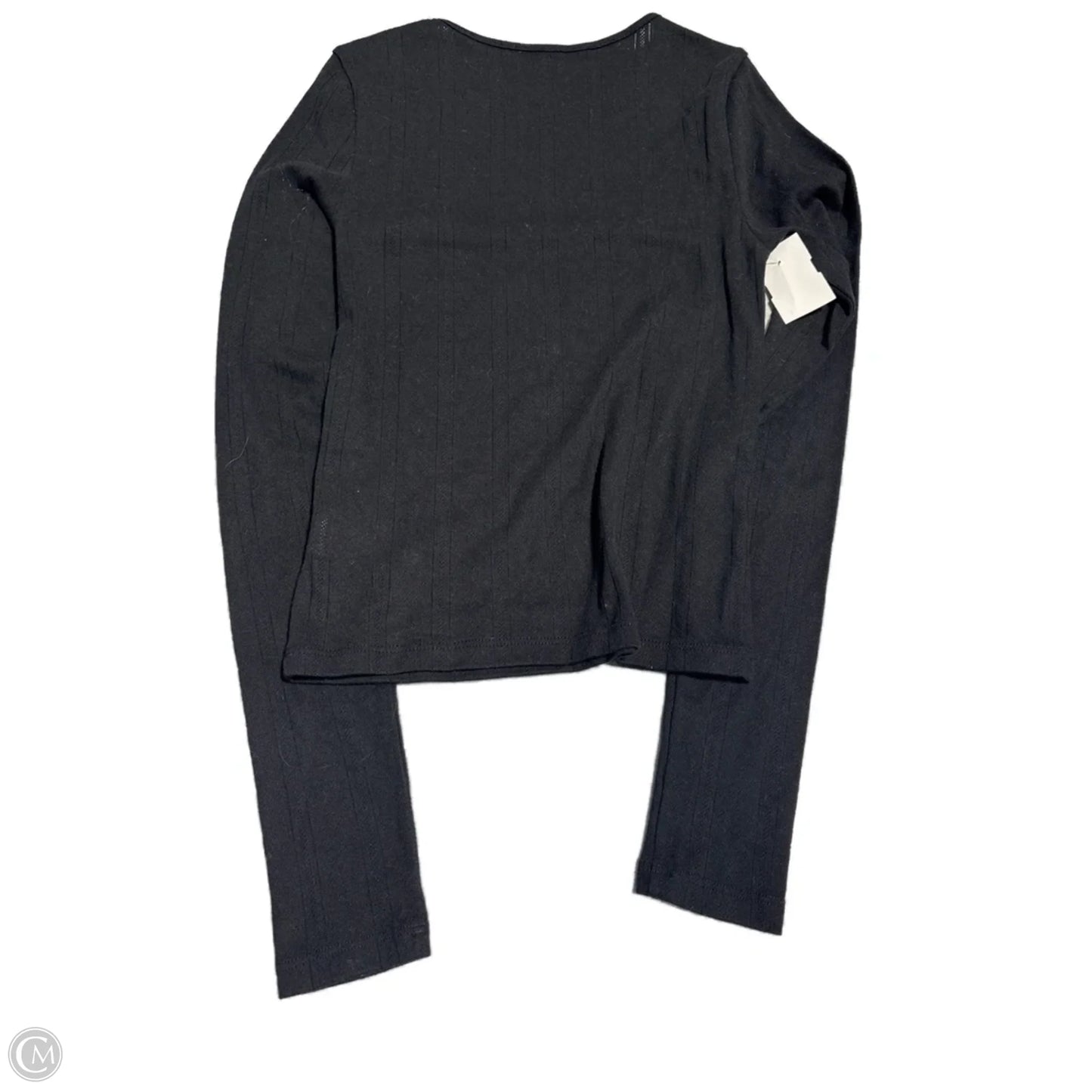 Top Long Sleeve By American Eagle In Black, Size: Xs