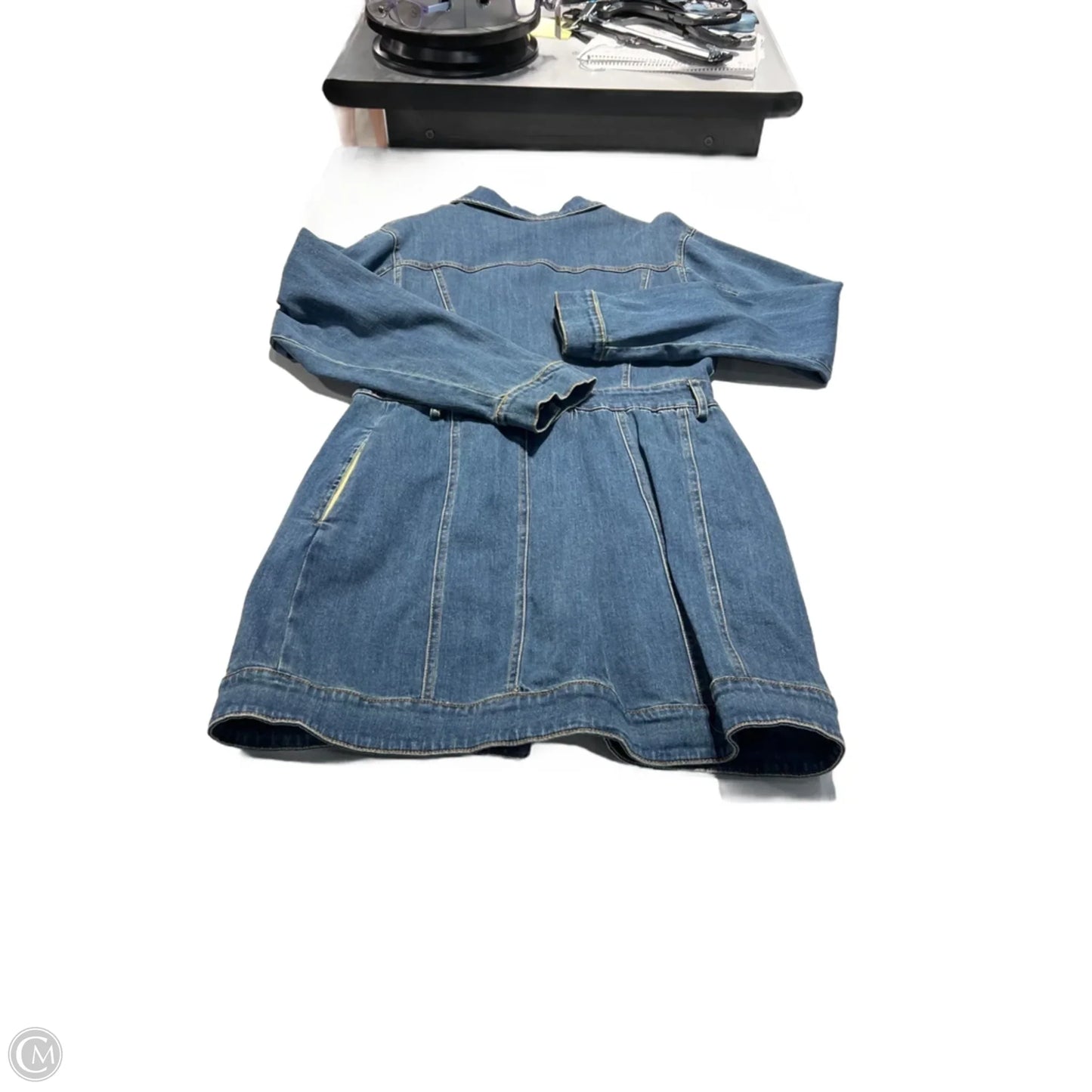 Dress Casual Midi By Fate In Blue Denim, Size: M