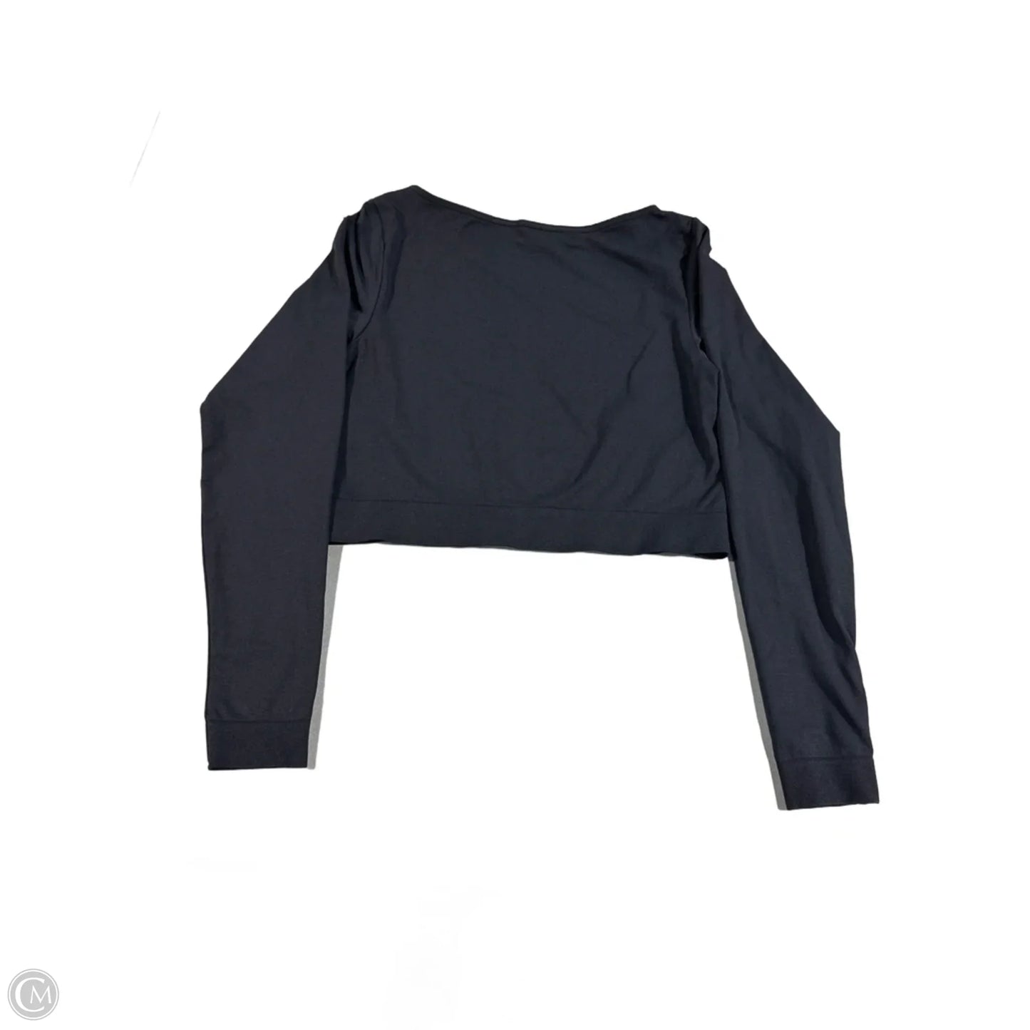 Athletic Top Long Sleeve Collar By H&m In Black, Size: M