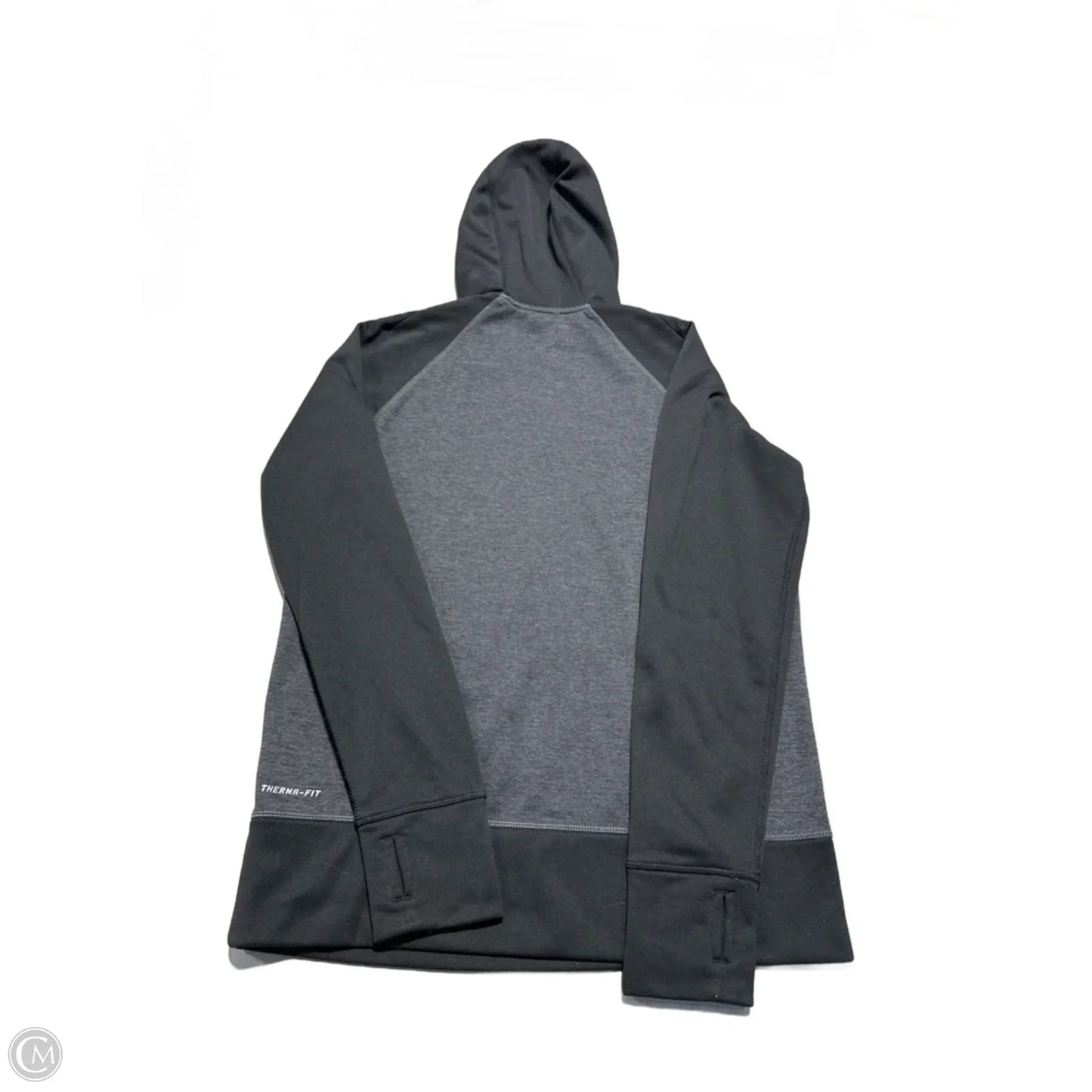 Sweatshirt Hoodie By Nike Apparel In Black & Pink, Size: L