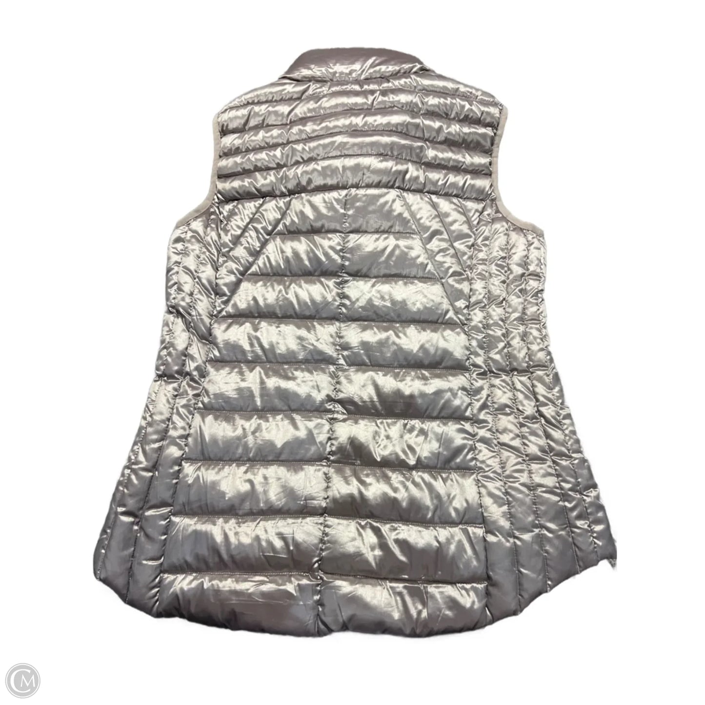 Vest Puffer & Quilted By Bernardo In Silver, Size: S