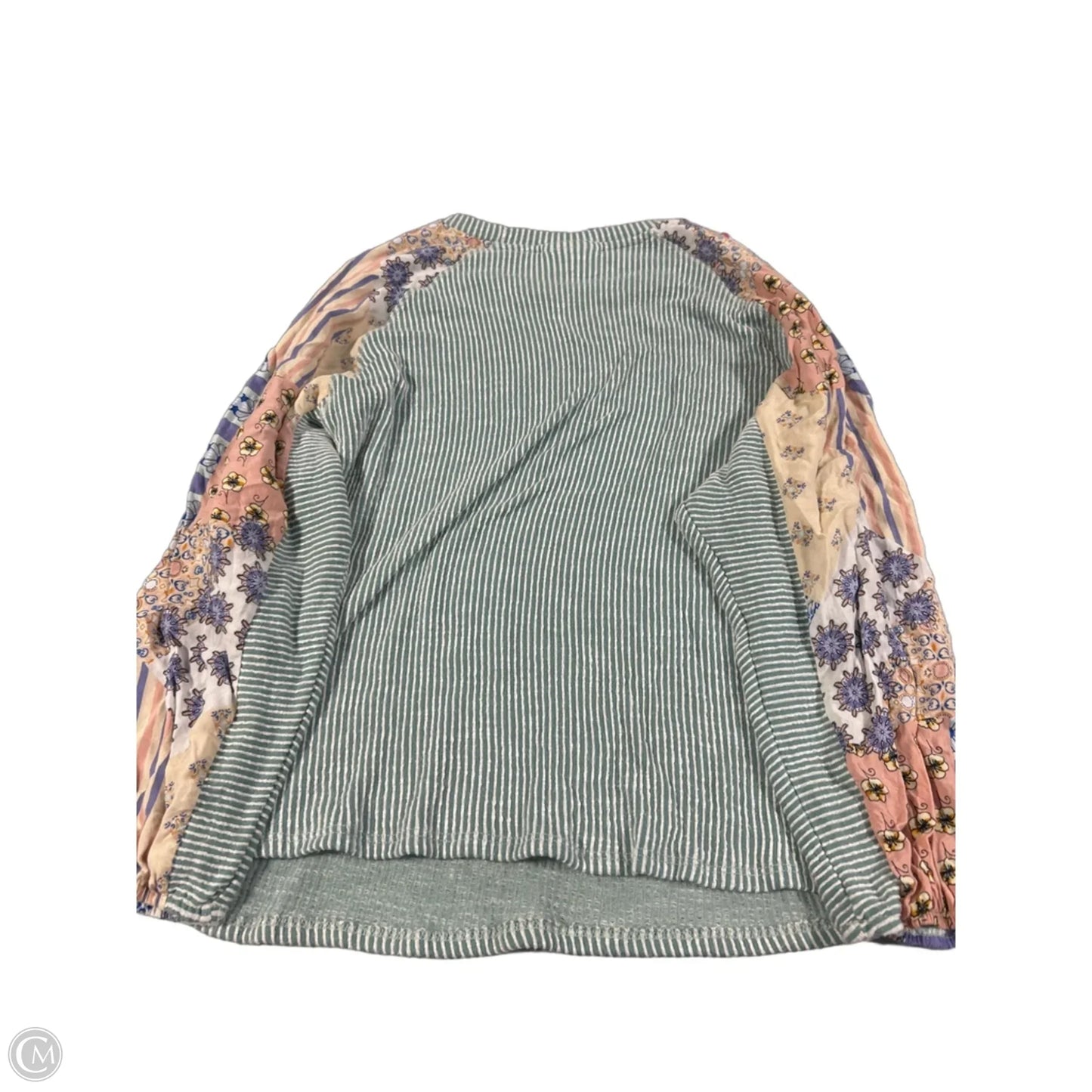 Top Long Sleeve By Cmc In Green, Size: S