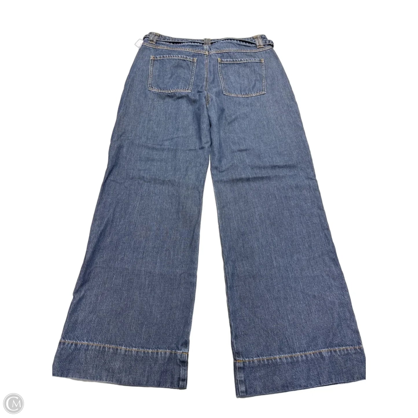 Jeans Wide Leg By Cabi In Blue Denim, Size: 14