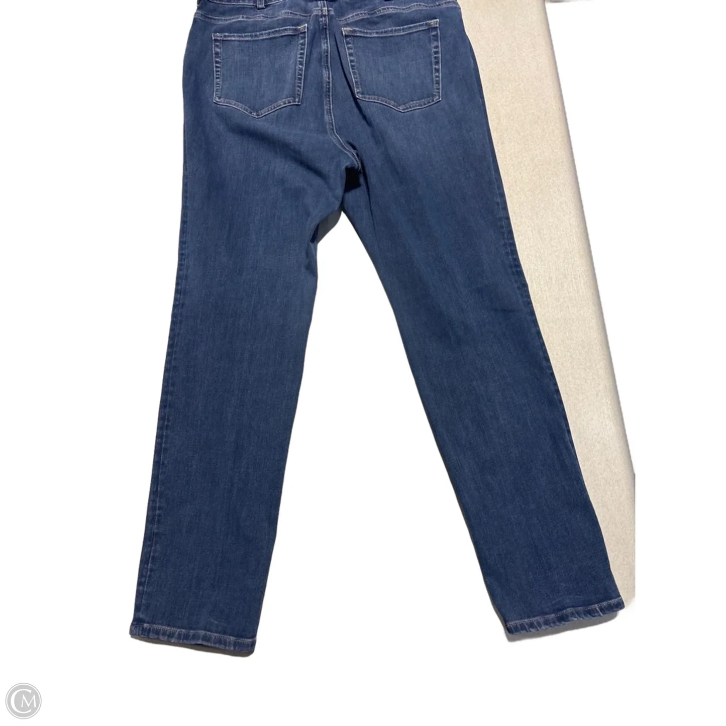 Jeans Straight By Duluth Trading In Blue Denim, Size: 14