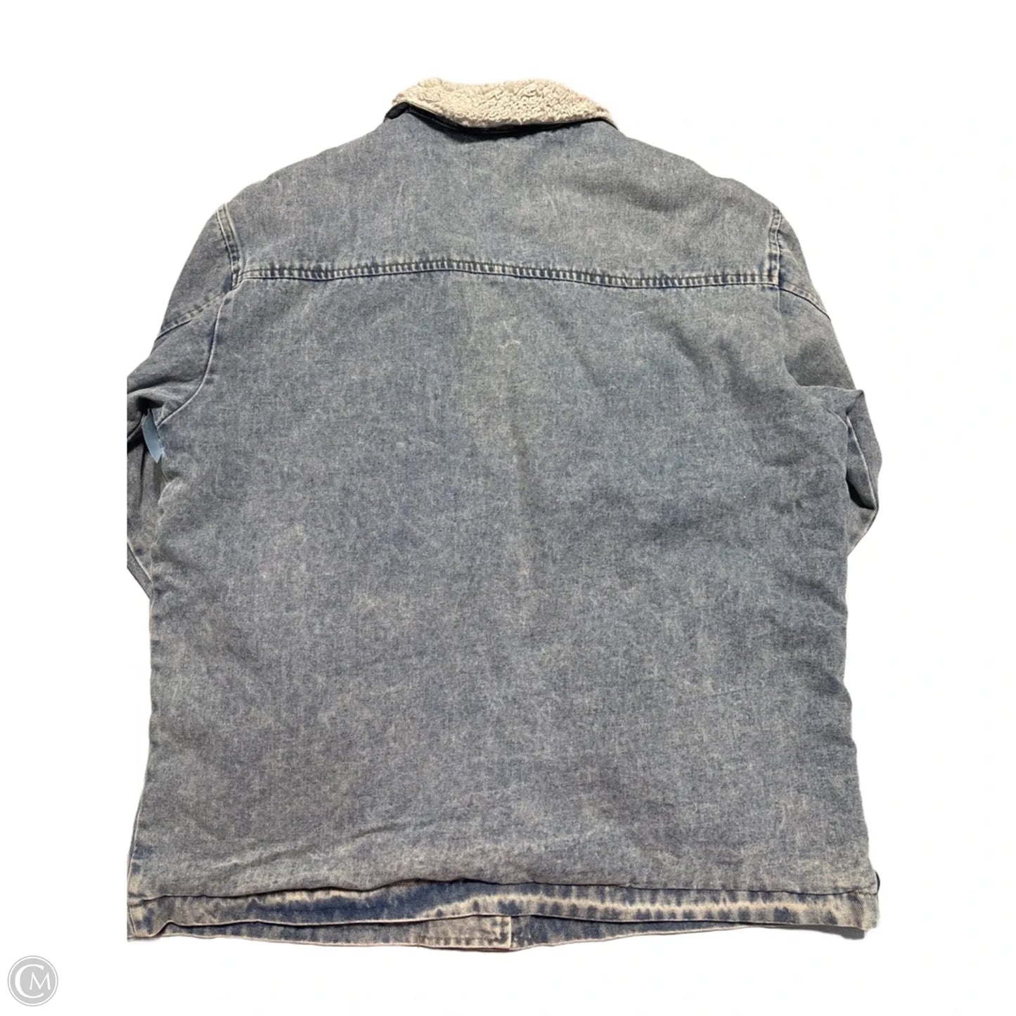 Jacket Faux Fur & Sherpa By Stoosh In Blue Denim, Size: L