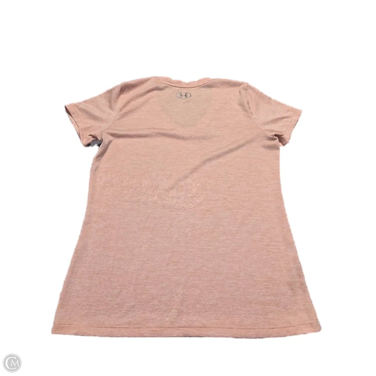 Athletic Top Short Sleeve By Under Armour In Peach, Size: S