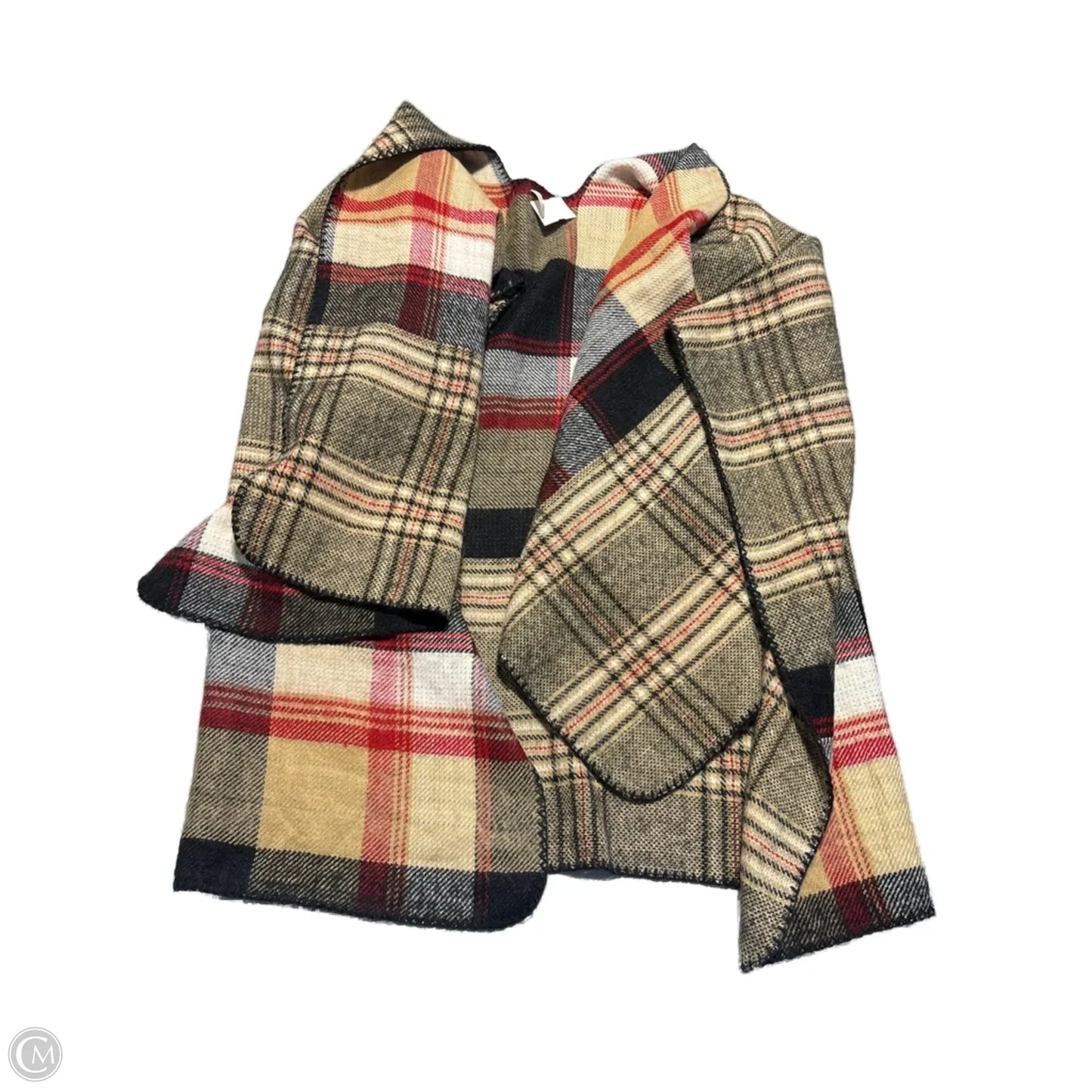 Shawl By Cato In Plaid Pattern, Size: Osfm