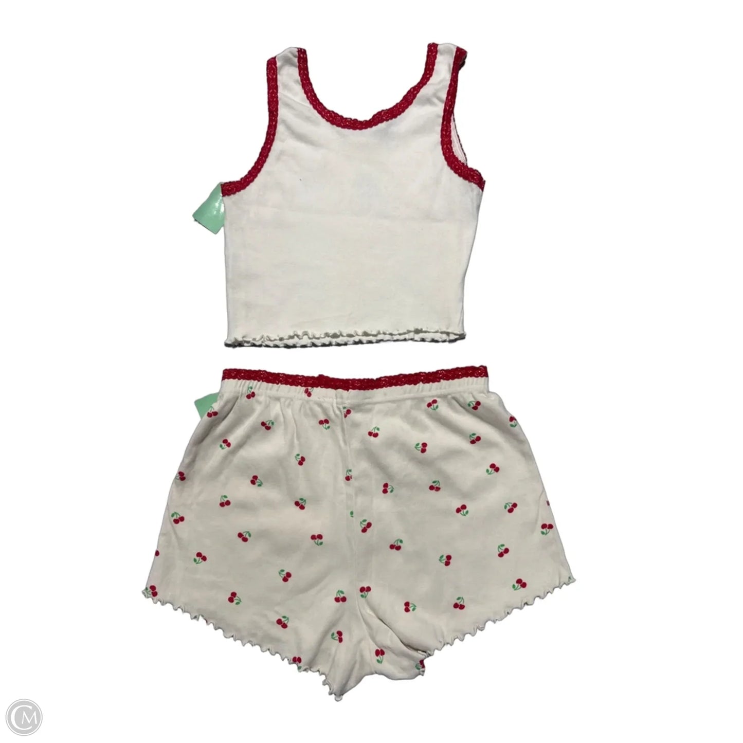 Top 2pc Sleeveless By Cme In Cream & Red, Size: Xs
