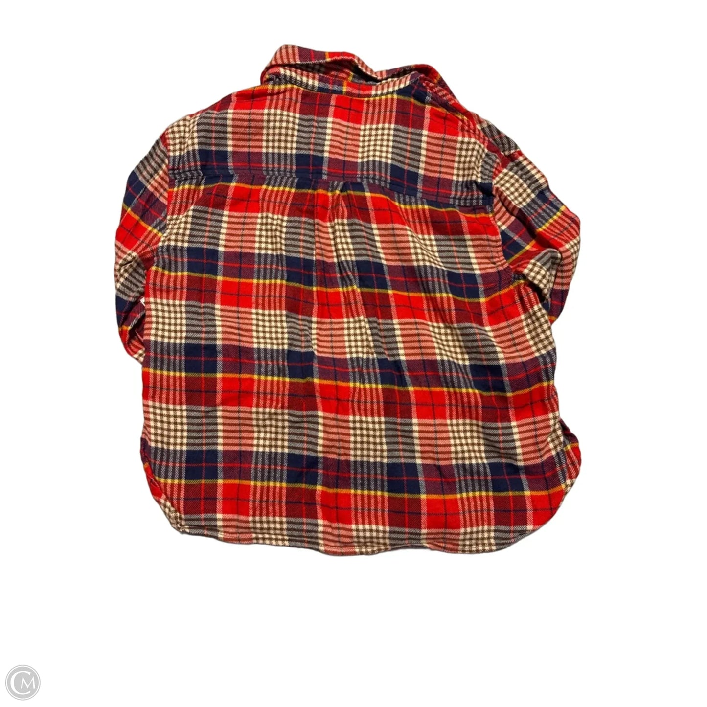 Top Long Sleeve By Aerie In Plaid Pattern, Size: Xs