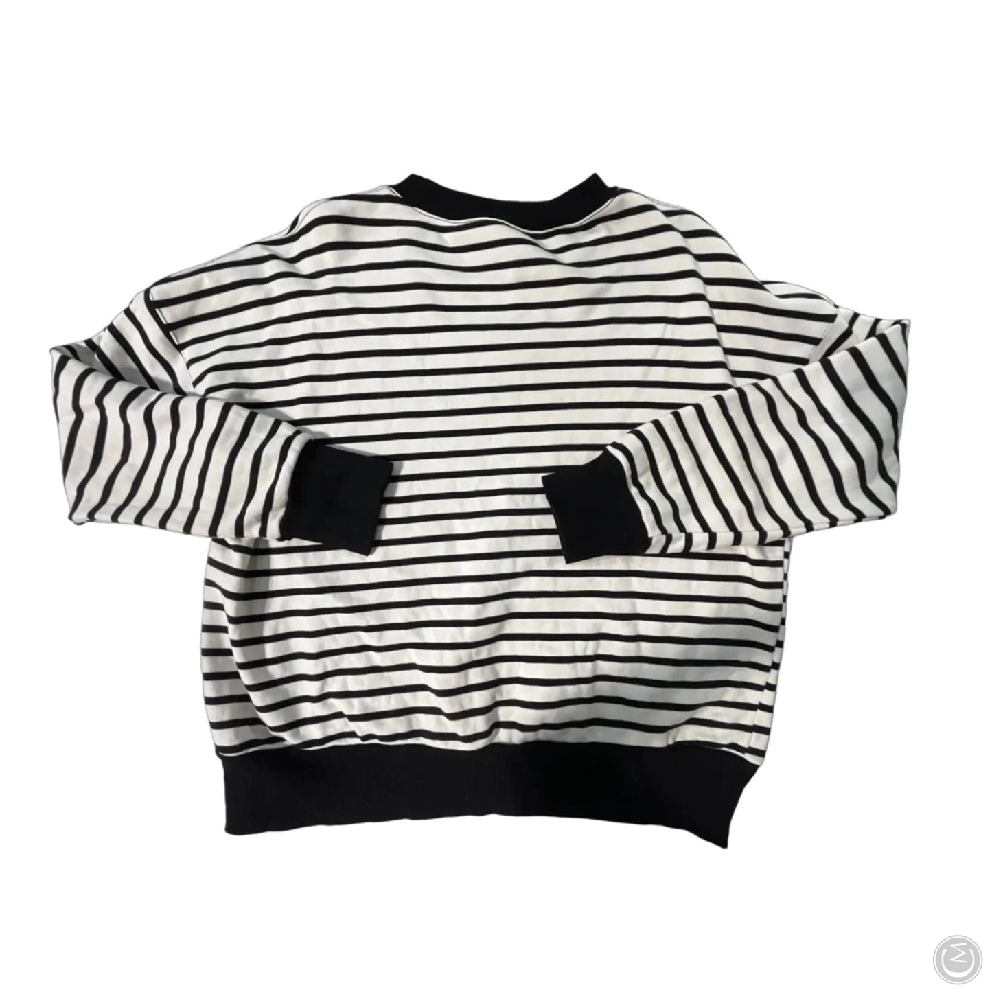 Top Long Sleeve By Cmc In Black & White, Size: M