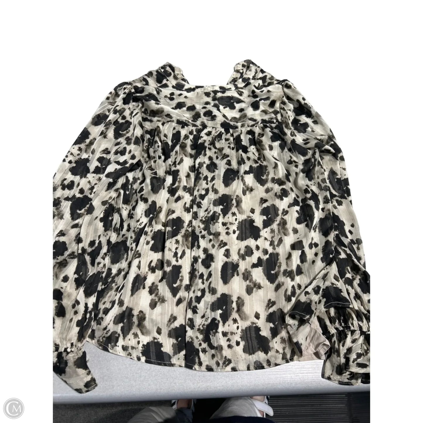 Top Long Sleeve By By Together In Tan, Size: M