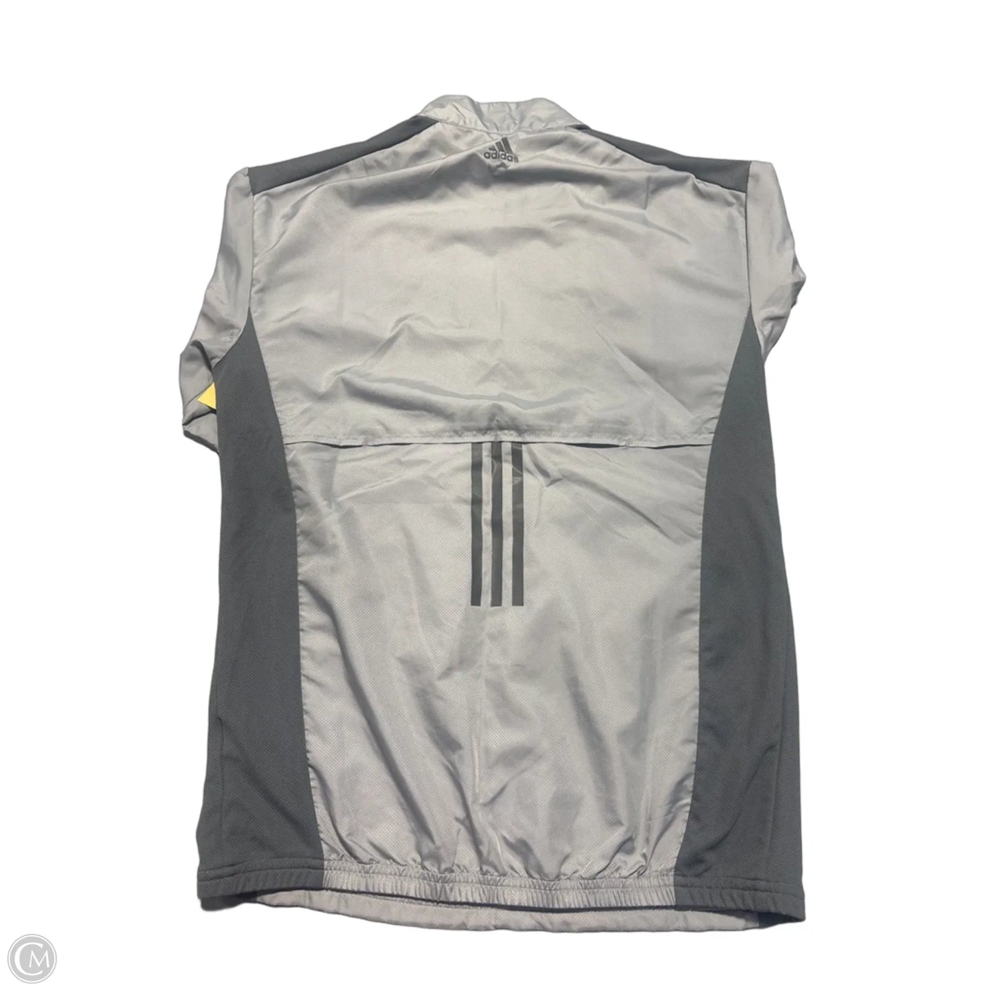 Athletic Top Short Sleeve By Adidas In Grey, Size: S