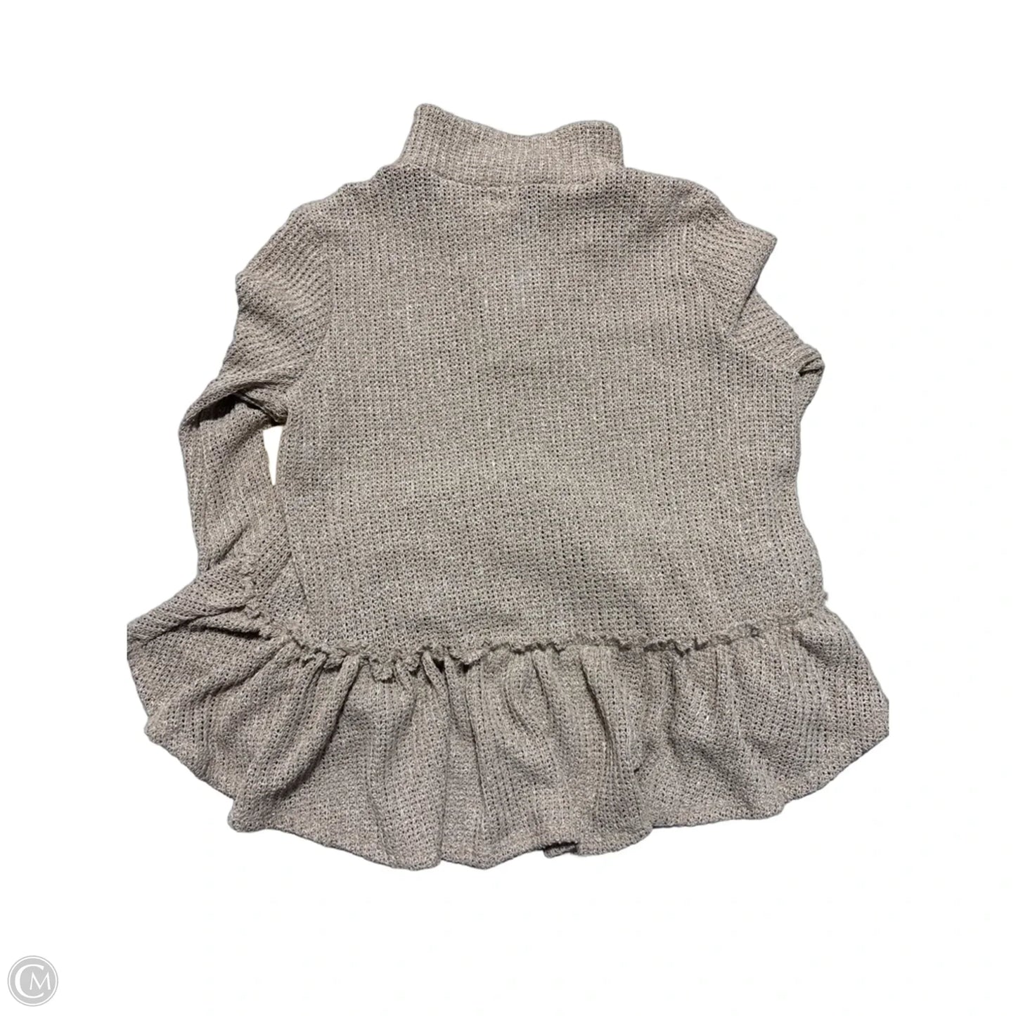 Top Long Sleeve By Cme In Tan, Size: M