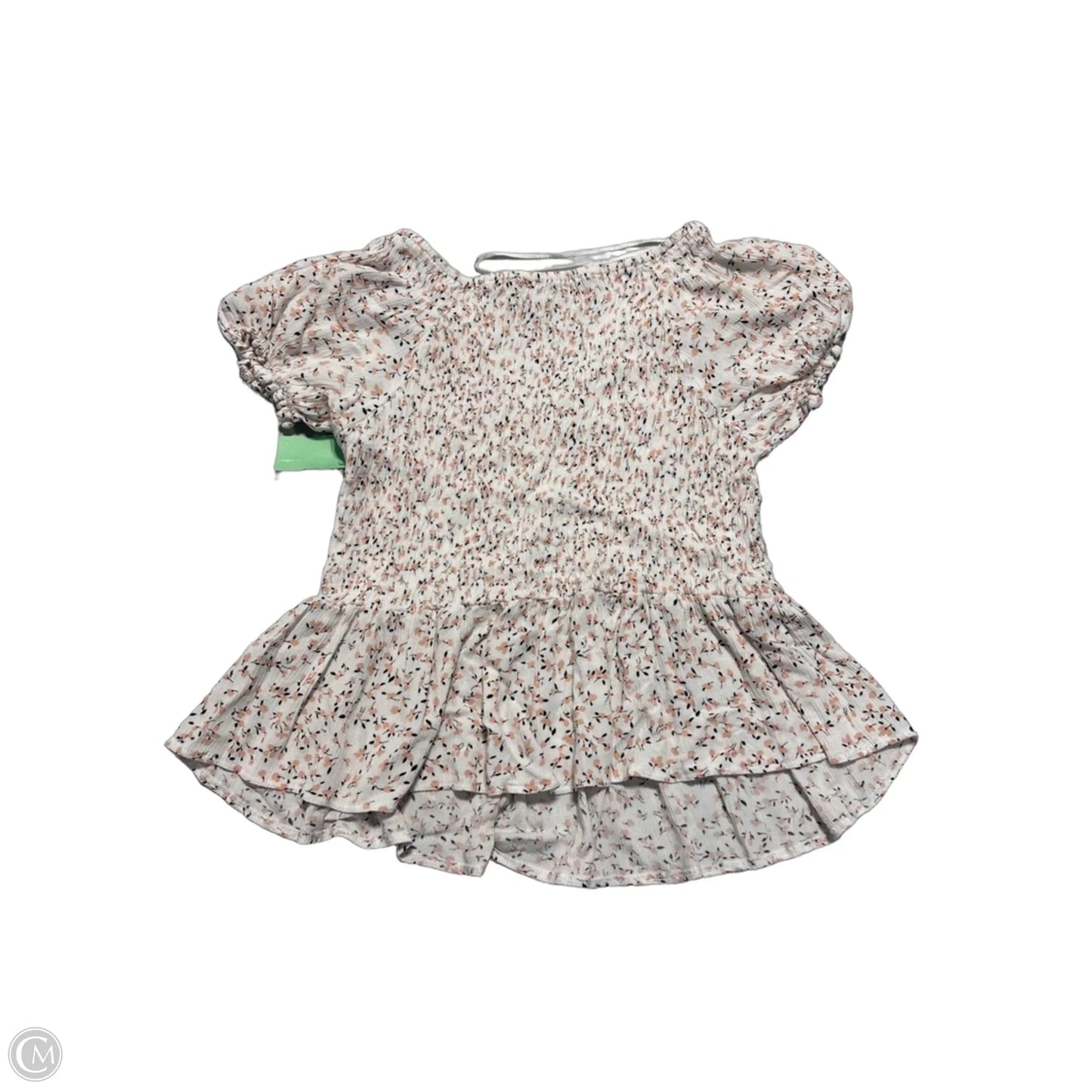 Top Short Sleeve By Kendall + Kylie In White, Size: L