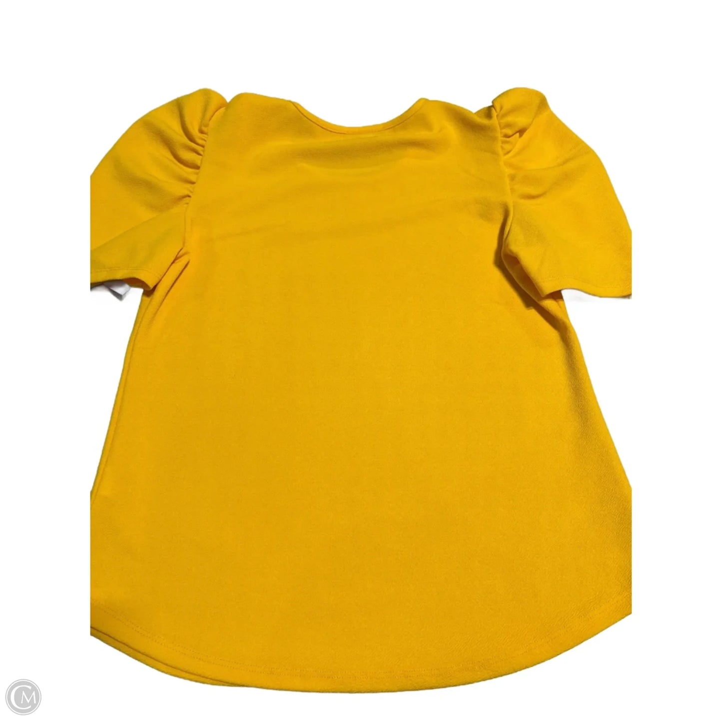 Top Short Sleeve By Cmb In Yellow, Size: L