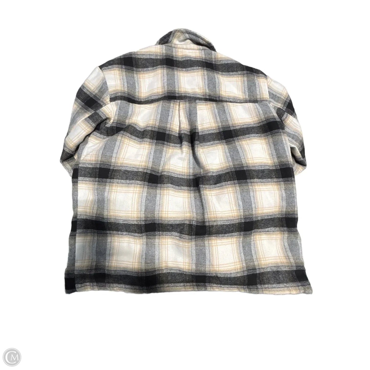 Jacket Faux Fur & Sherpa By Love Tree In Plaid Pattern, Size: L
