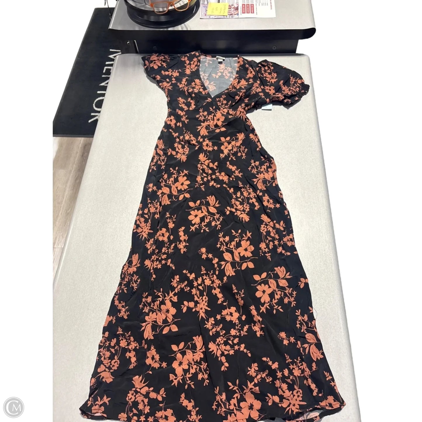 Dress Casual Maxi By A New Day In Black & Orange, Size: Xs