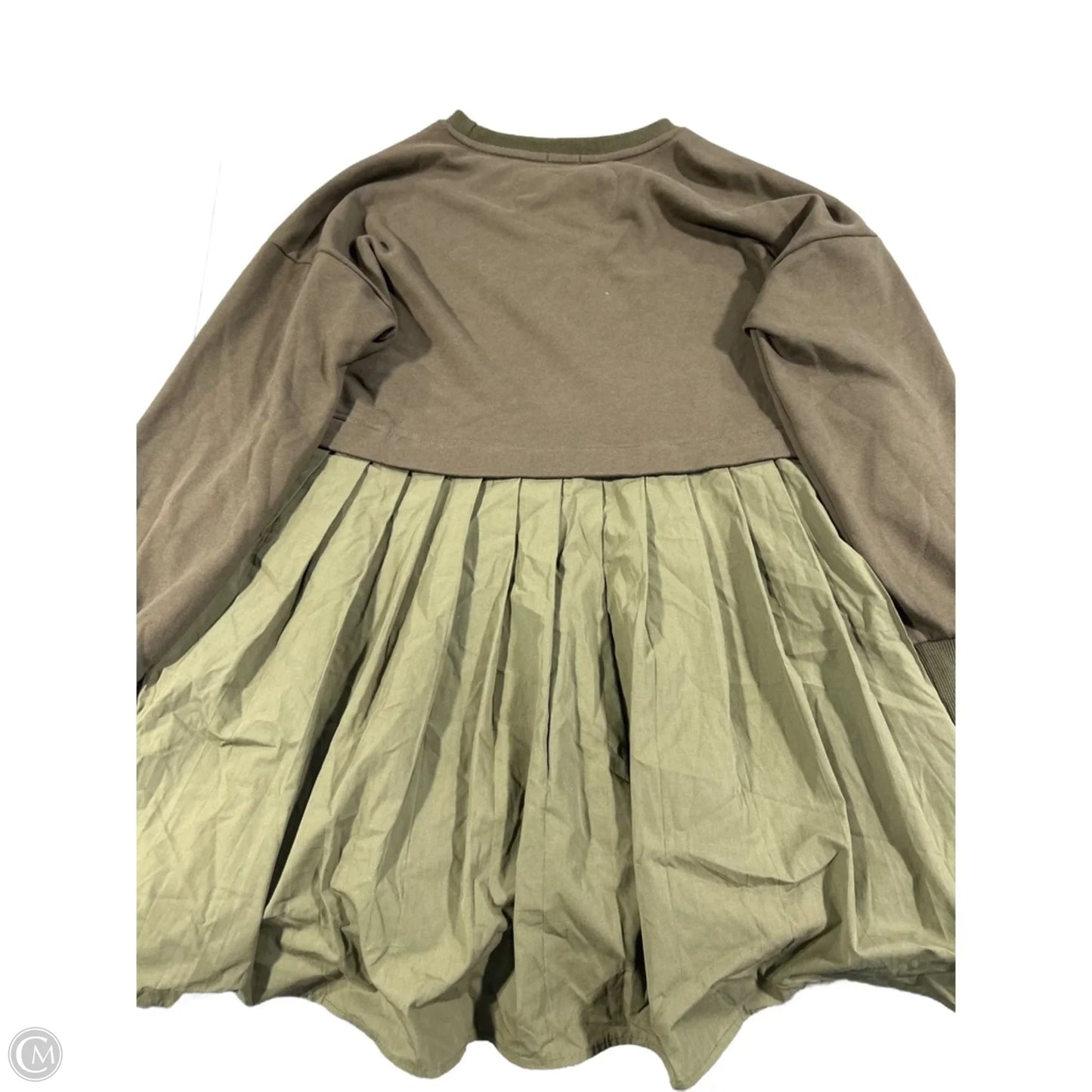 Dress Casual Midi By Cmb In Green, Size: S