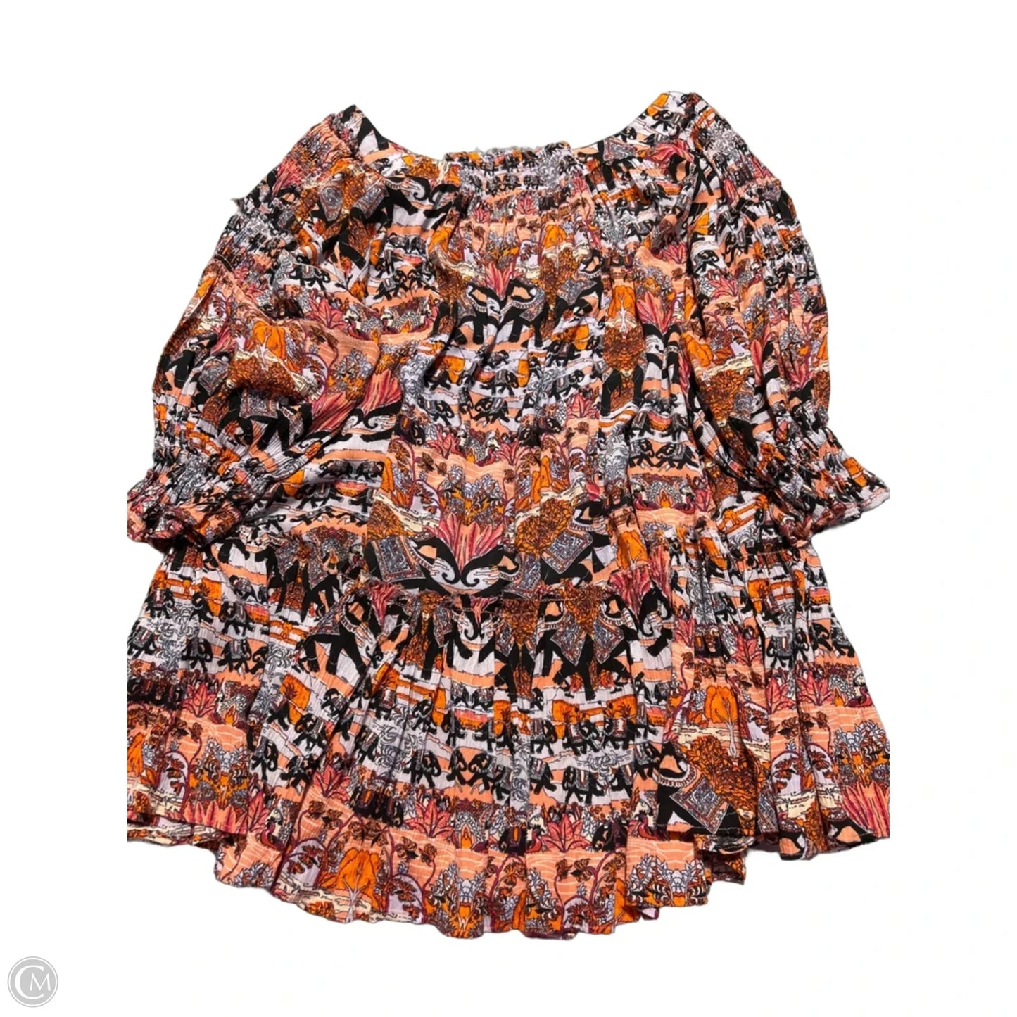 Dress Casual Short By Free People In Black & Orange, Size: M