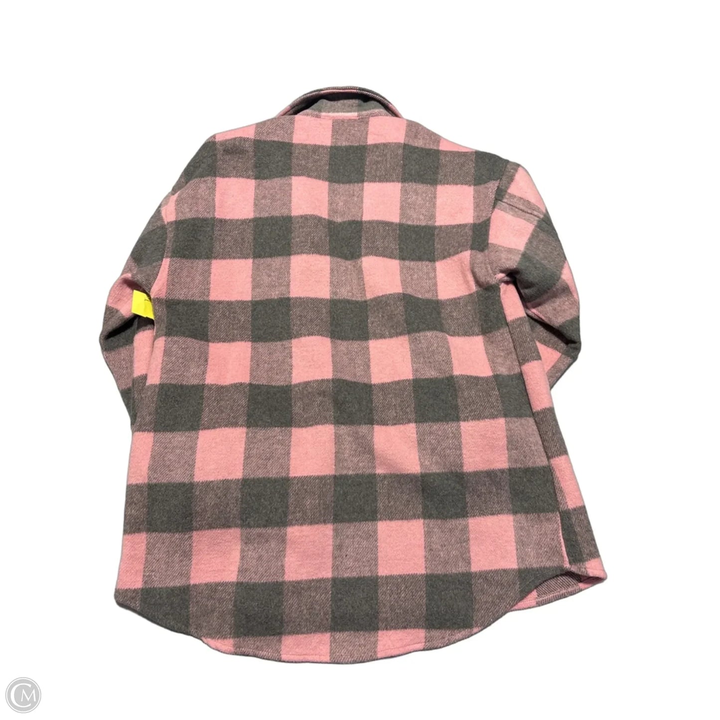 Jacket Shirt By Bibi In Green & Pink, Size: S