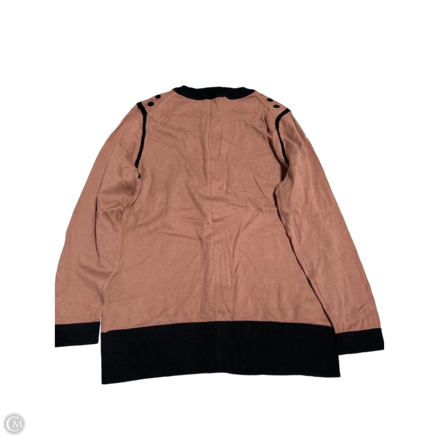 Top 3/4 Sleeve By Loft In Black & Brown, Size: Xs